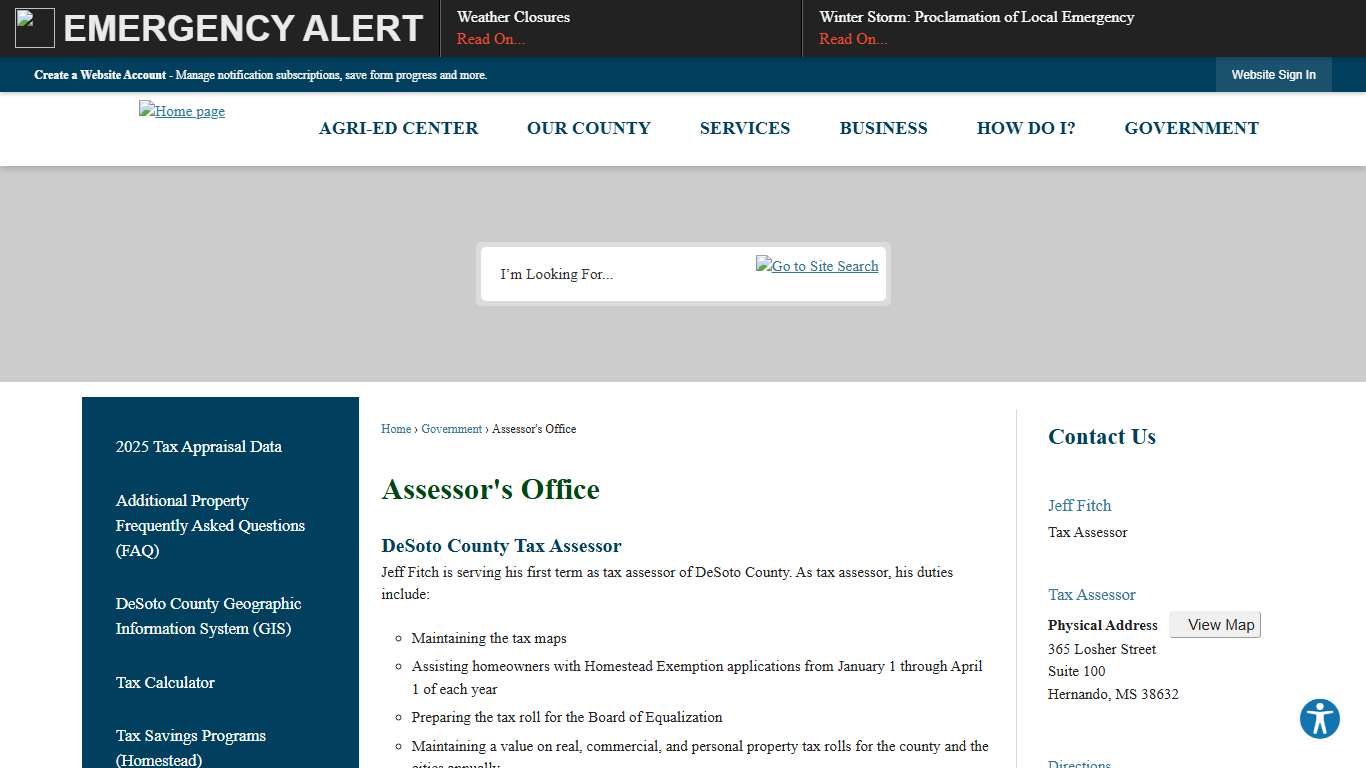 Assessor's Office DeSoto County, MS - Official Website