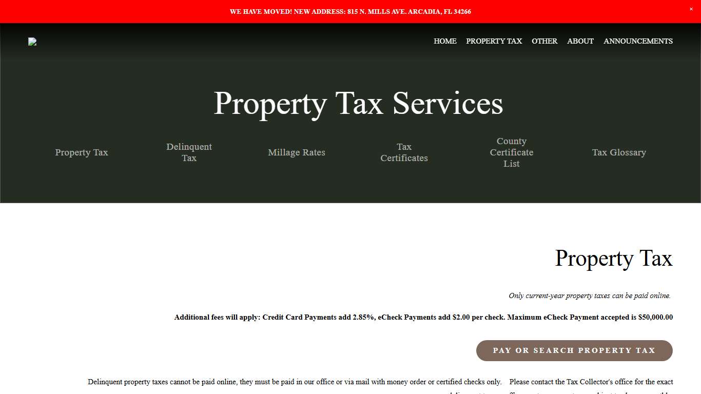 Property Tax — Desoto County Tax Collector